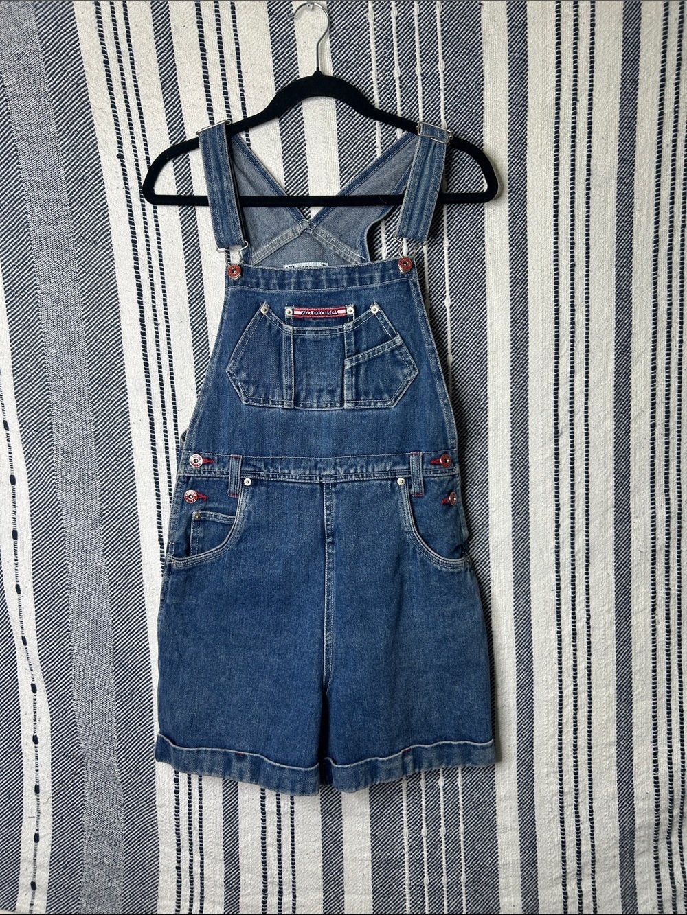 Vintage 90s No Excuses Denim Overall Shorts
